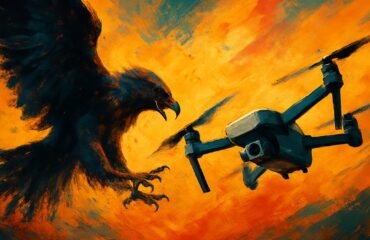 Ataque de Aves em Drones Ataque de Aves em Drones